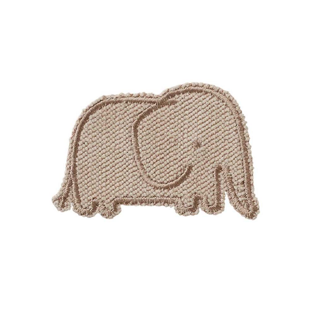 Bügelbild Applikation Elefant beige