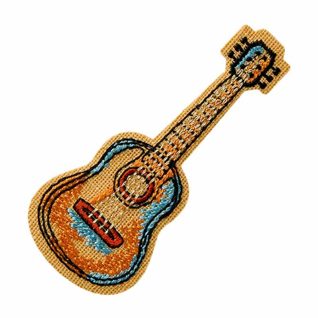 Bügelbild Applikation Gitarre