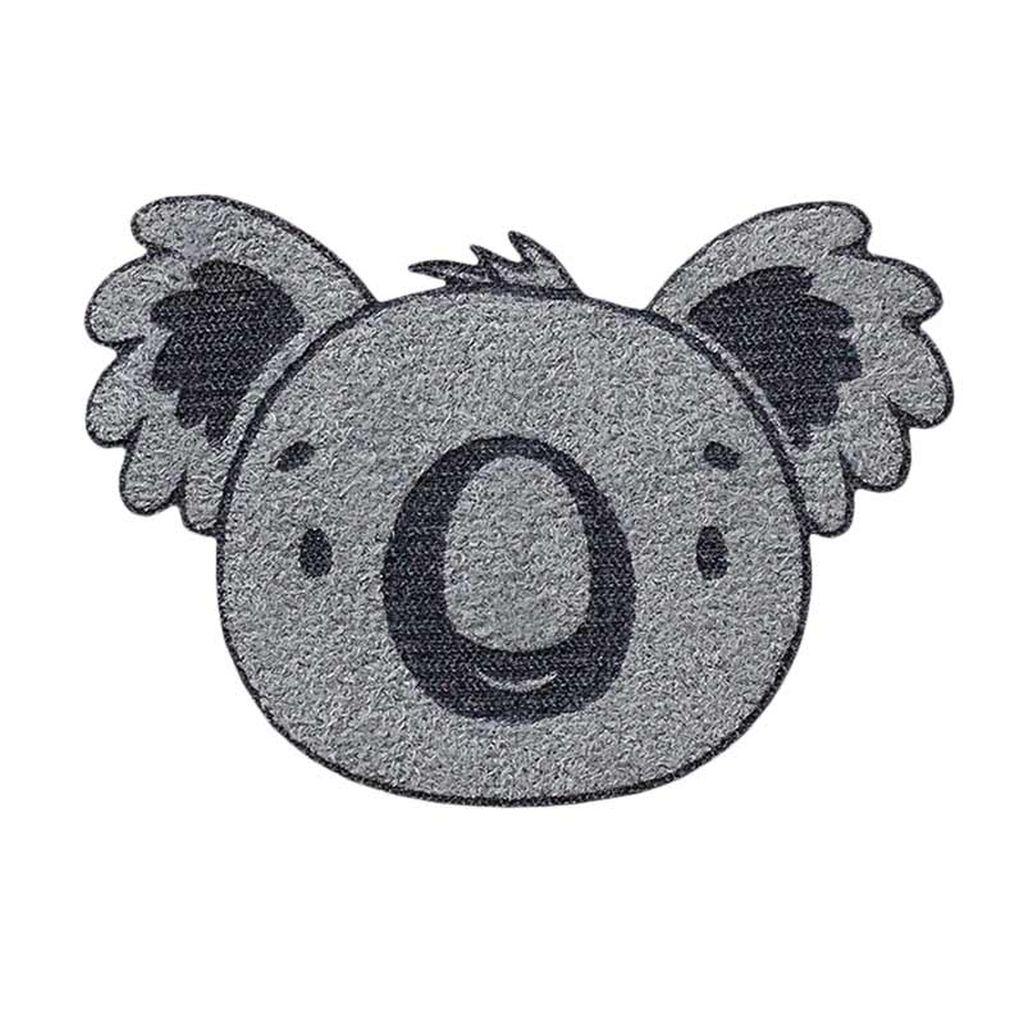 Bügelbild Applikation Koala Kopf grau