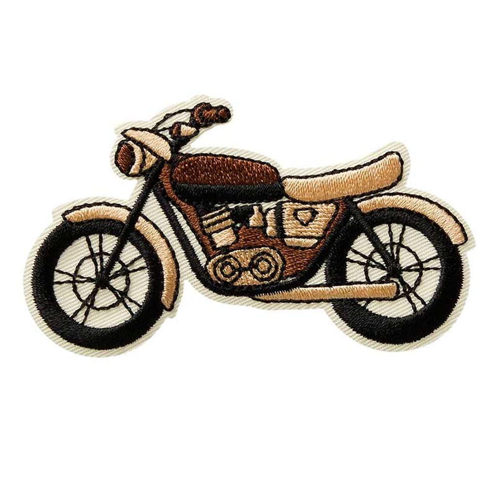 Bügelbild Applikation Motorad Moped Retro braun