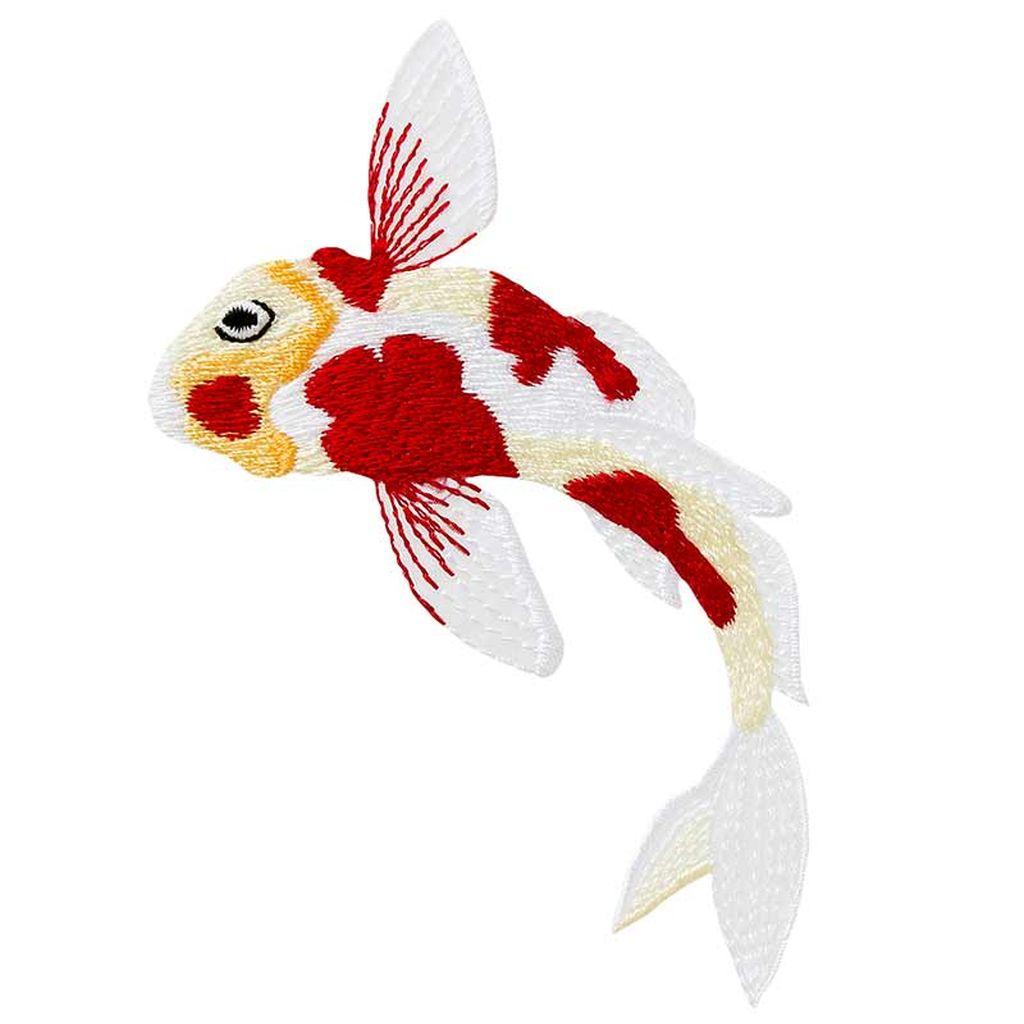 Bügelbild Applikation Koi Goldfisch