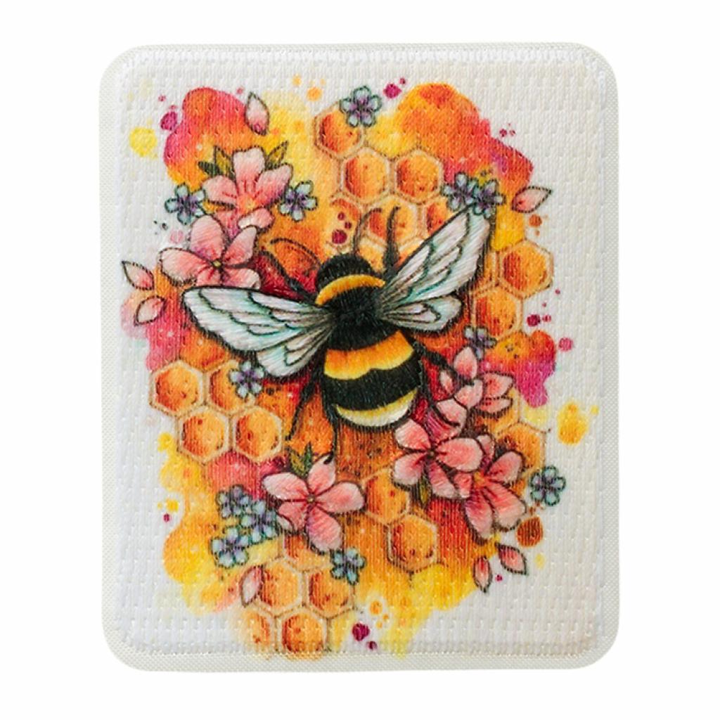 Bügelbild Applikation Recyclpatch Biene