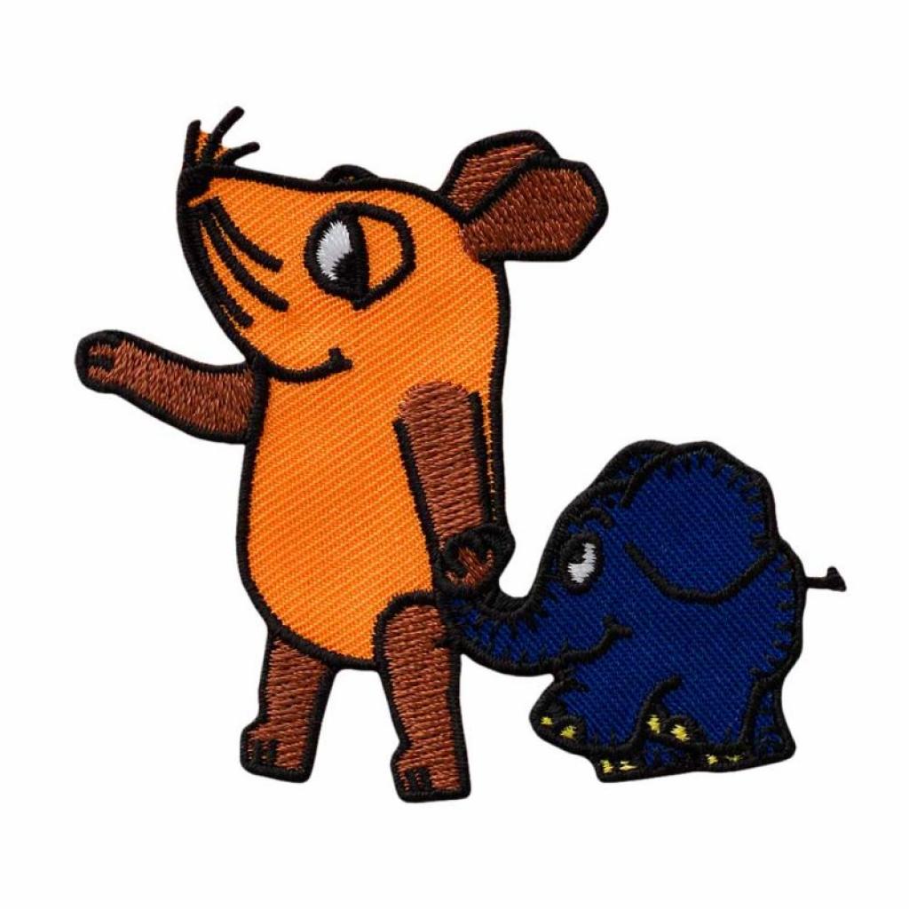 Bügelbild Applikation Die Maus Elefant und Maus
