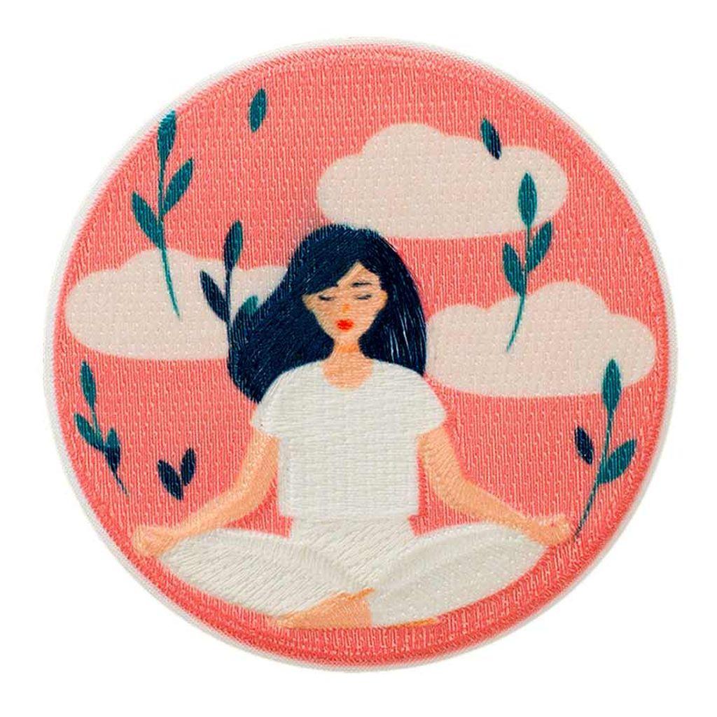 Bügelbild Applikation Recyclpatch Yoga