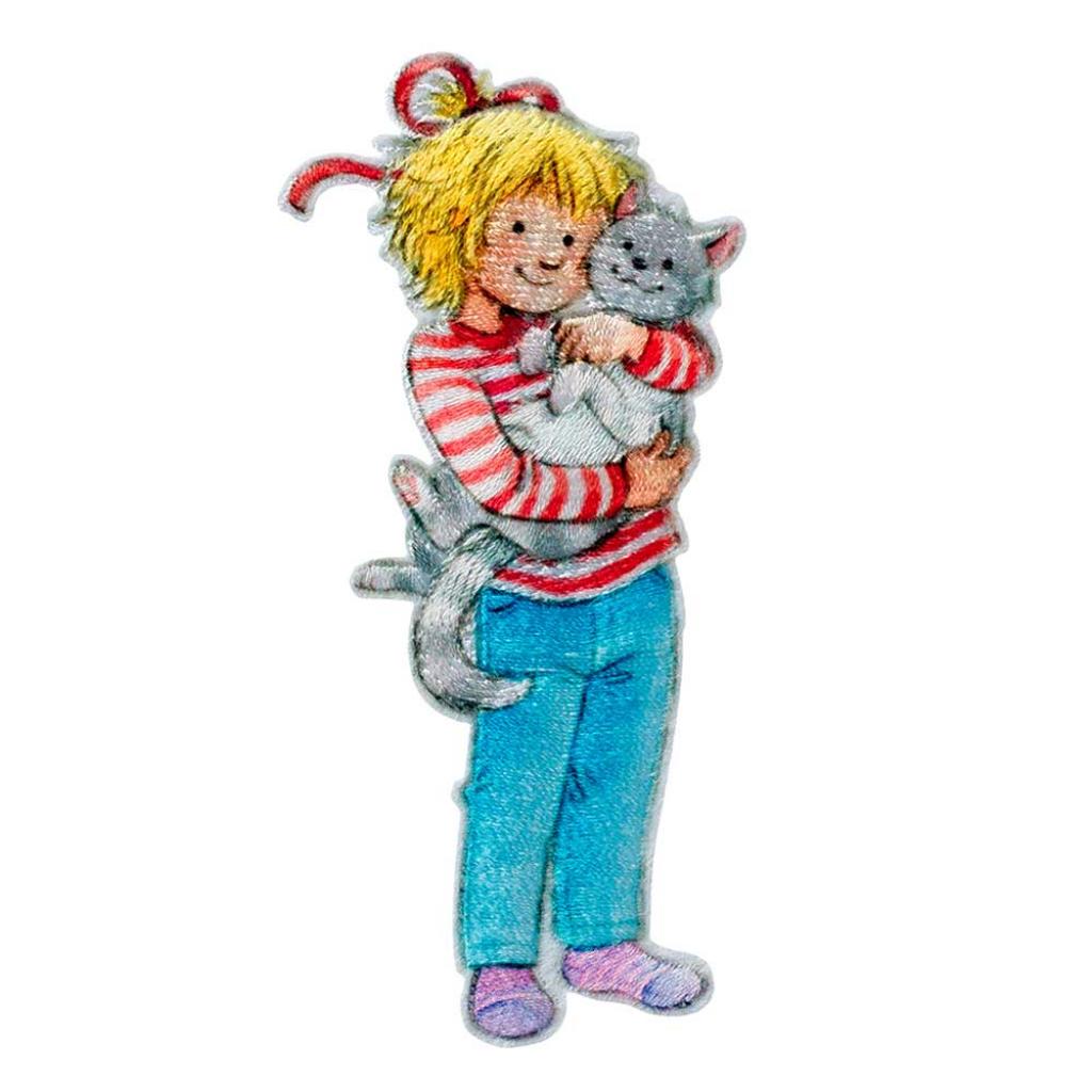 Bügelbild Applikation Meine Freundin Conni mit Miau