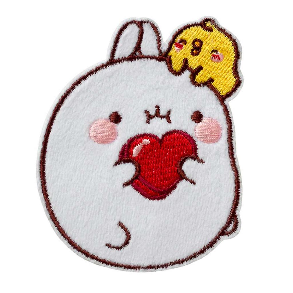Bügelbild Applikation Molang Kaninchen Molang und Piu Piu