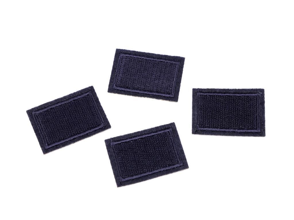 Applikation Rechteck blau 2,3 x 3,3 cm 5er Set