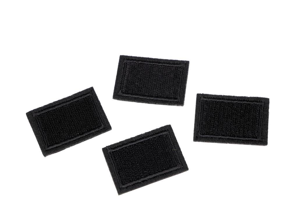 Applikation Rechteck schwarz 2,3 x 3,3 cm 5er Set