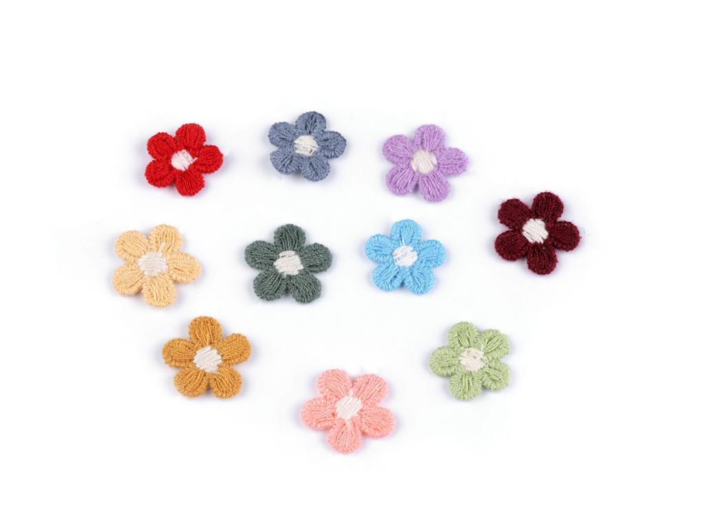Applikation Mini-Blümchen 10Stk. bunt sortiert