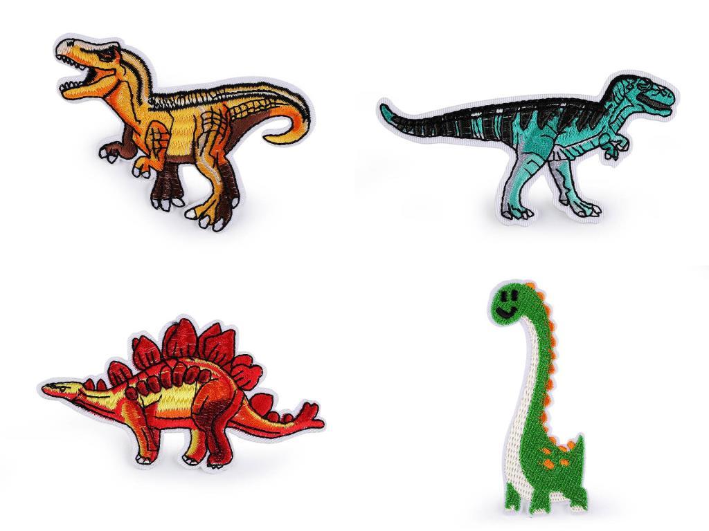 Bügelbild Applikation Dino verschiedene Arten
