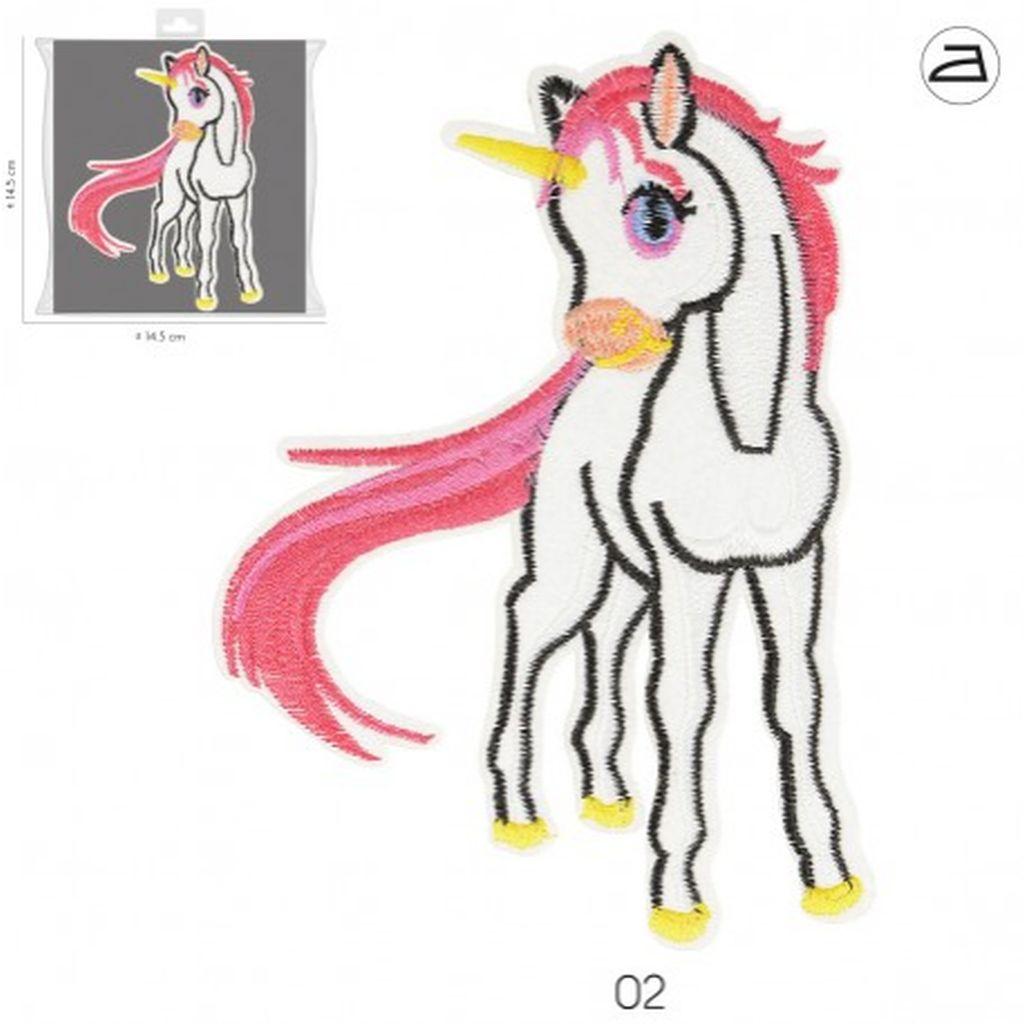 Bügelbild Applikation XXL Einhornfohlen