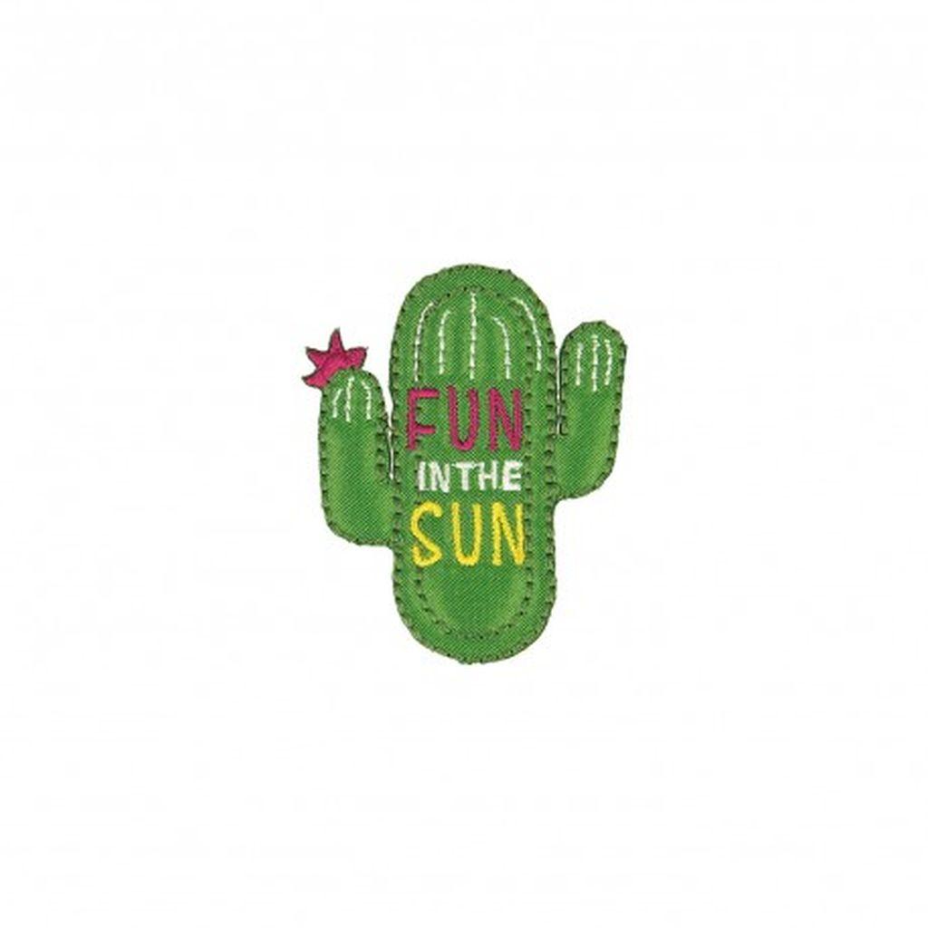 Bügelbild Applikation Kaktus Fun in the sun