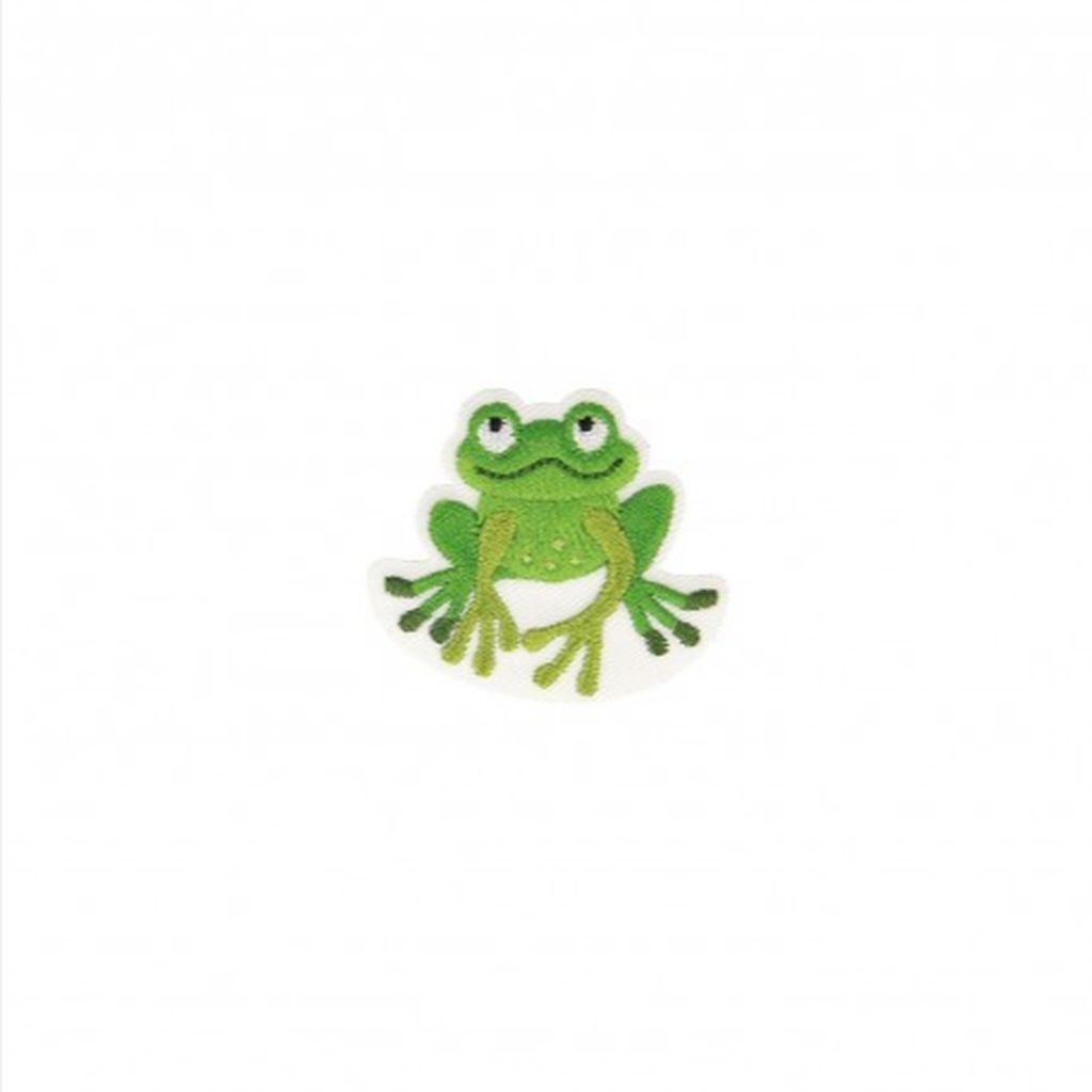 Bügelbild Applikation Frosch