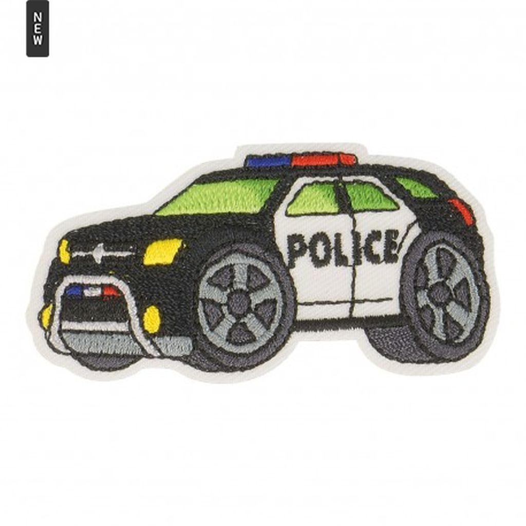 Bügelbild Applikation Polizeiauto