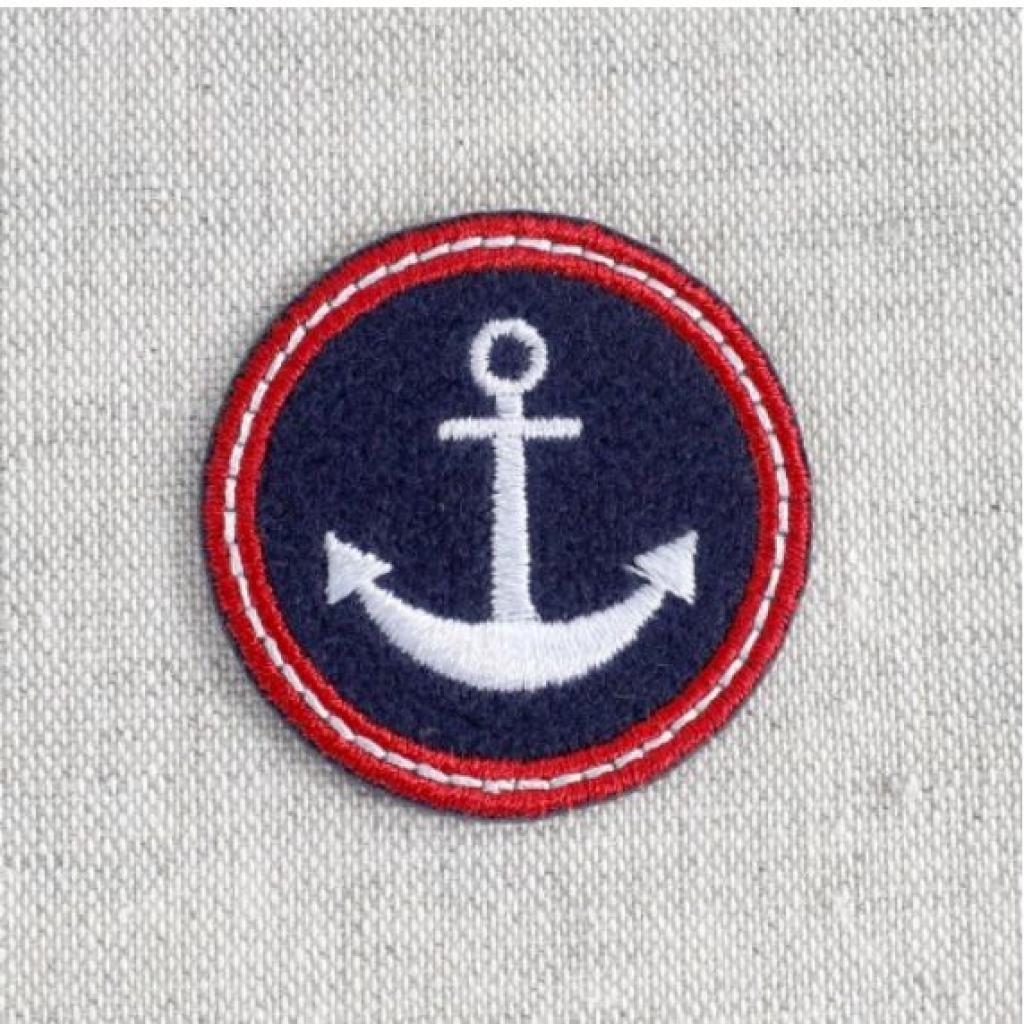 Bügelbild Applikation Anker Emblem