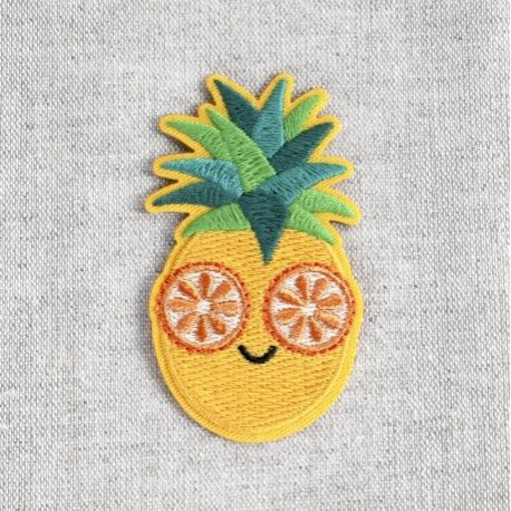 Bügelbild Applikation Ananas im Sommerstyle