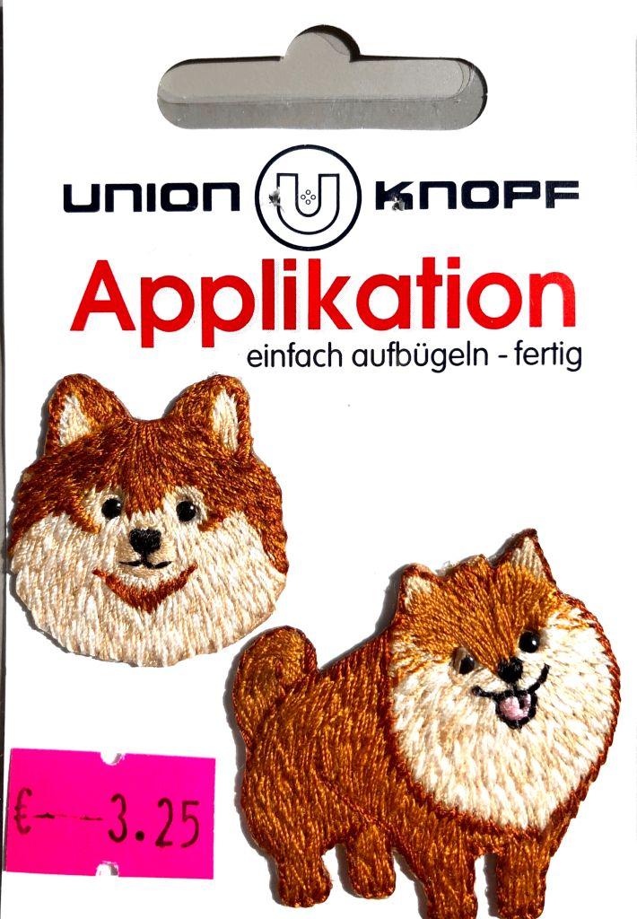 Bügelbild Applikation Hund Chow Chow