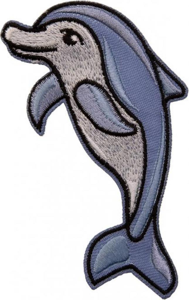 Bügelbild Applikation Delphin