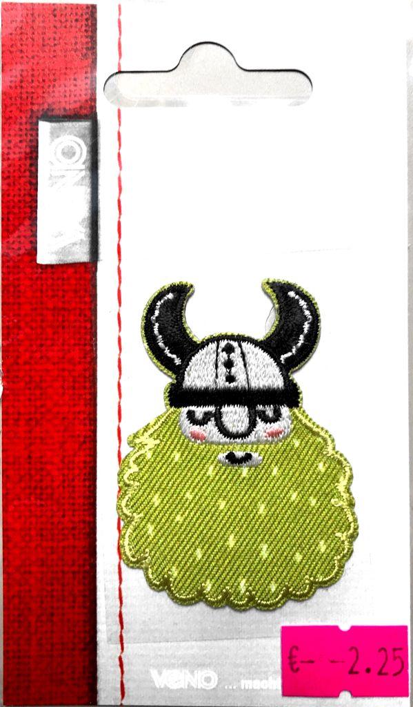 Bügelbild Applikation Wikinger hellgrün