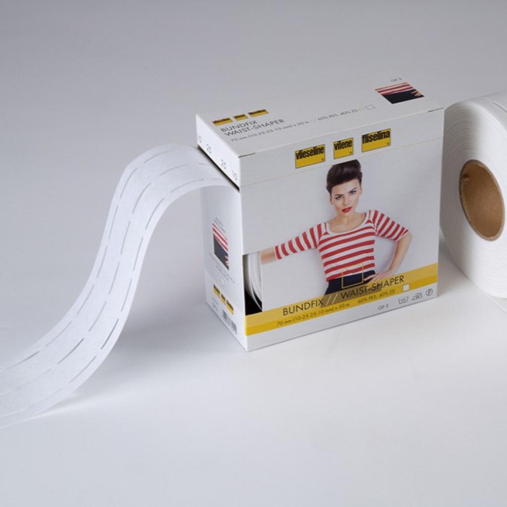Bundfix Stanzband Meterware 10-30-30-10 weiß