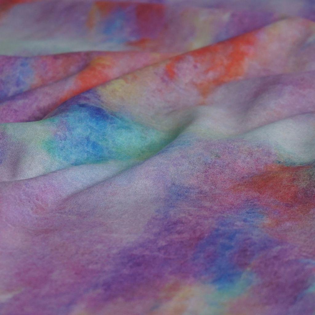 Leichte Baumwolle Crepe Aquarell bunt