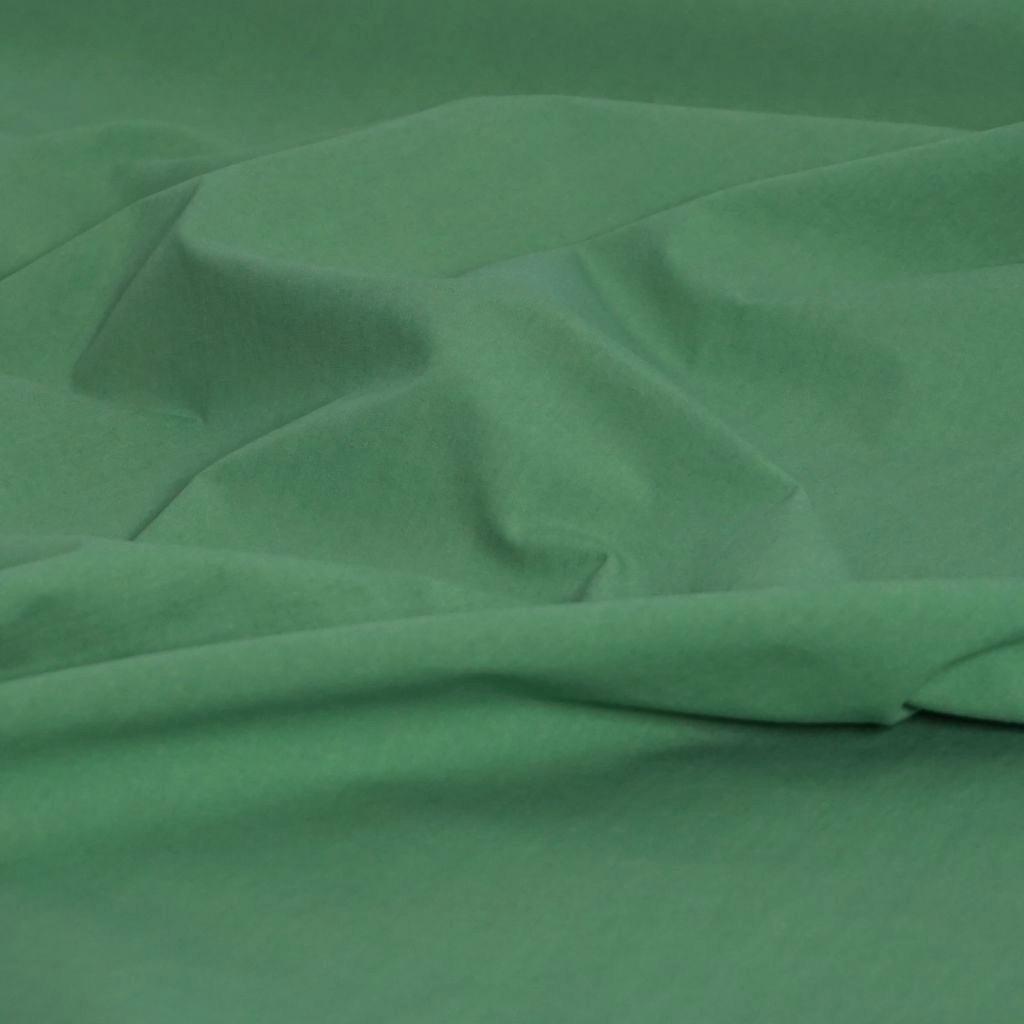 Baumwoll-Popelin gekämmt stone washed mittelgrün