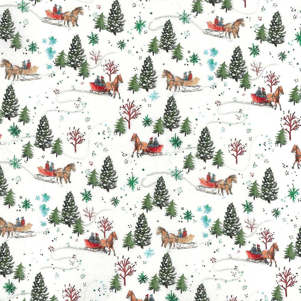 Baumwollstoff Trondheim Pferdeschlitten - Westfalenstoffe