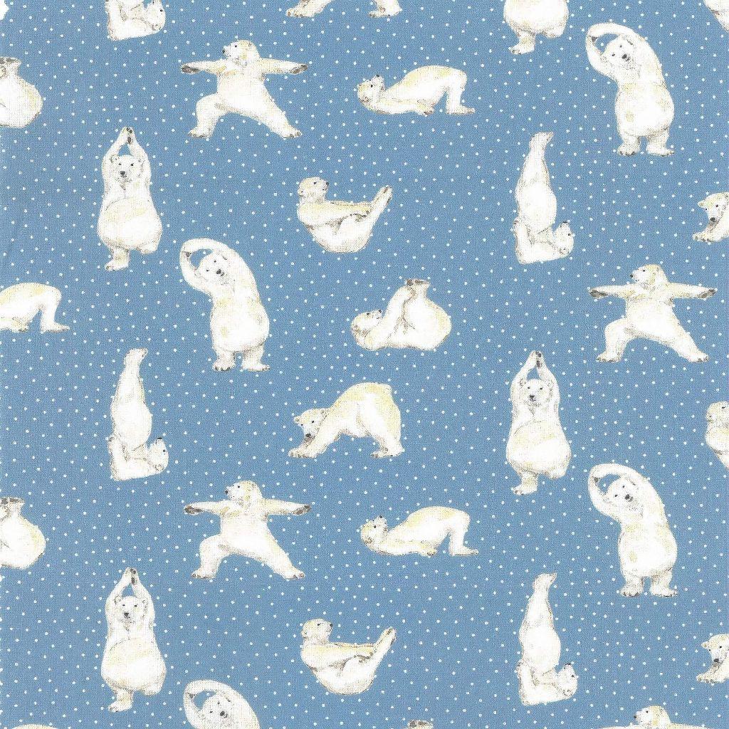 Baumwollstoff Polar friends Yoga Eisbär - Westfalenstoffe