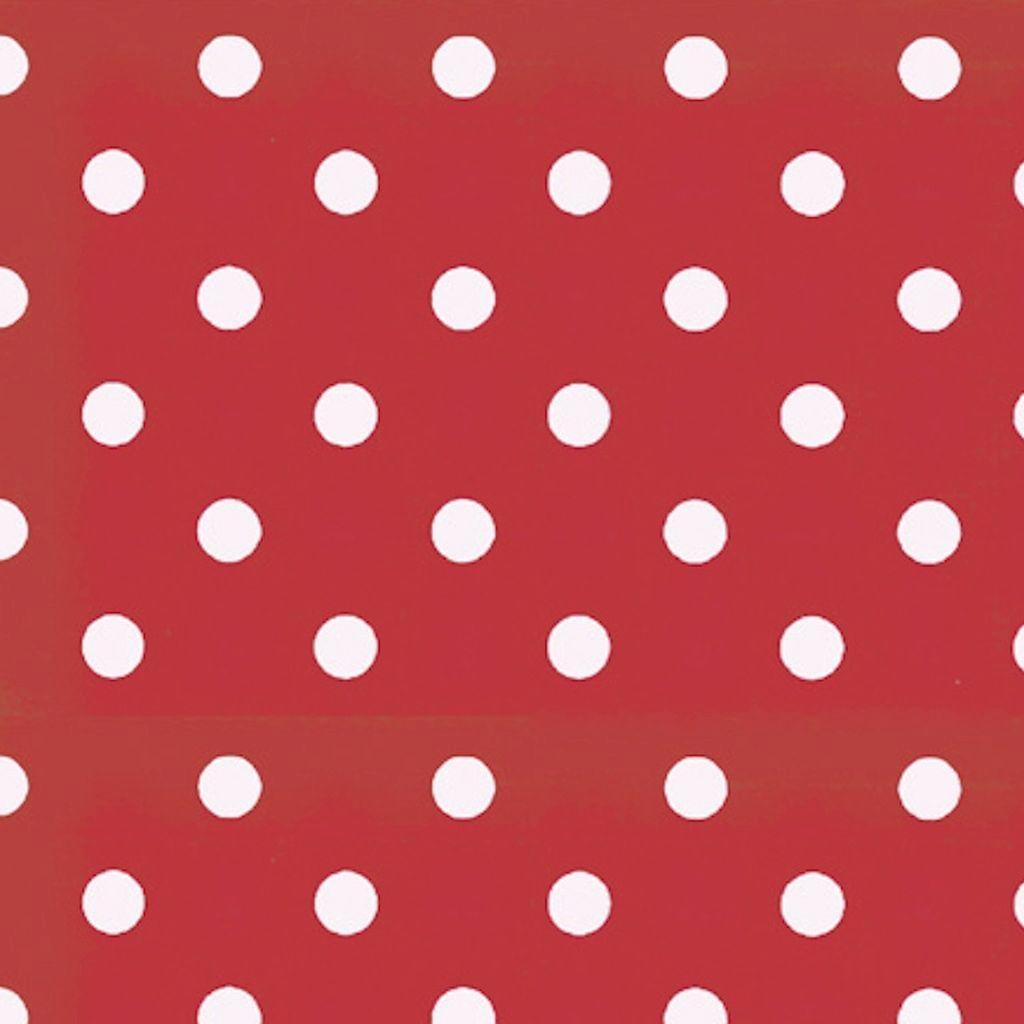 Baumwollstoff Capri - Punkte weiß auf rot
