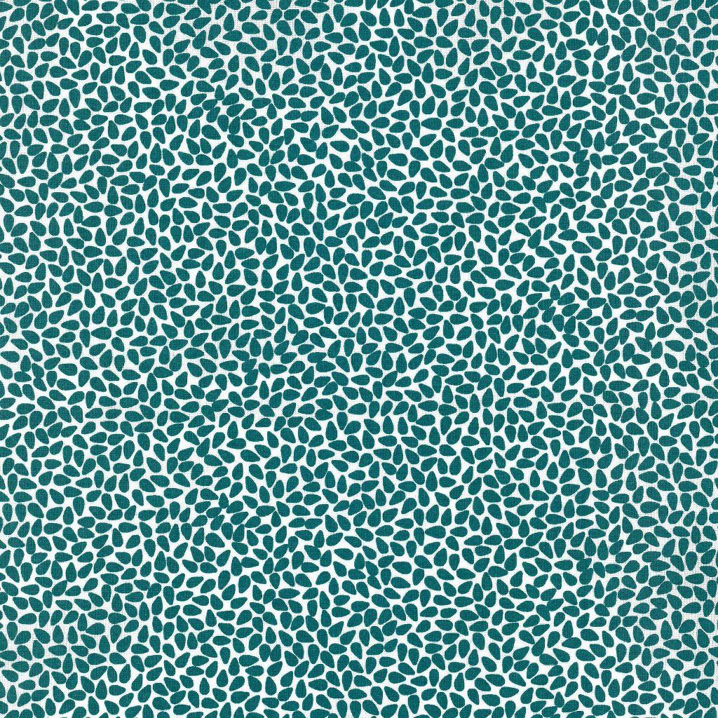 Baumwollstoff Kopenhagen Blätter petrol – Westfalenstoffe