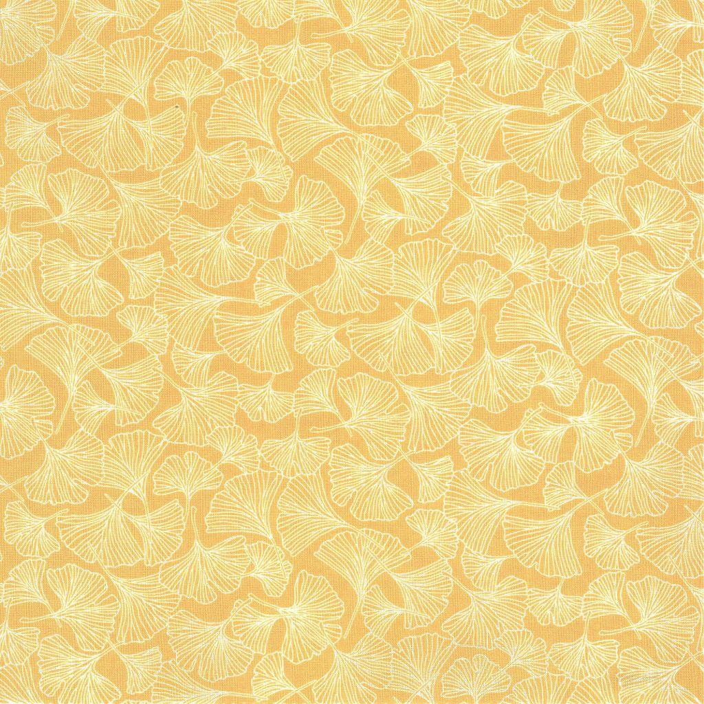 Baumwollstoff Singapur Ginkgo gelb – Westfalenstoffe