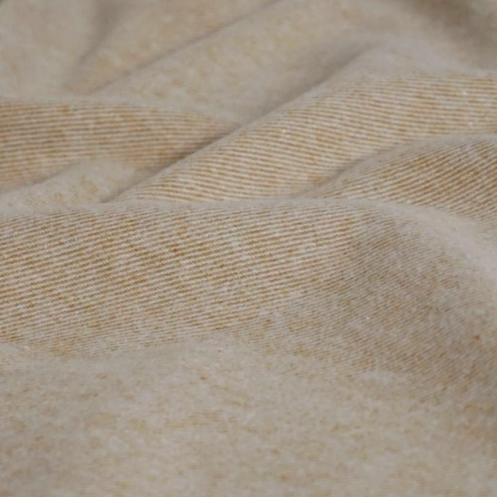Flanell Baumwoll-Twill senf beige melange – Westfalenstoffe