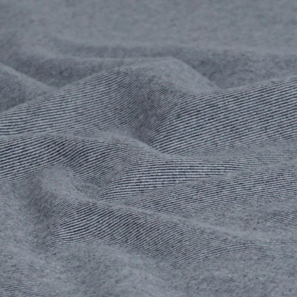 Flanell Baumwoll-Twill grau melange – Westfalenstoffe