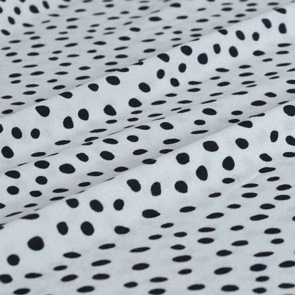 Viskose Druck Crepe Tupfen schwarz weiß – ECOVERO™