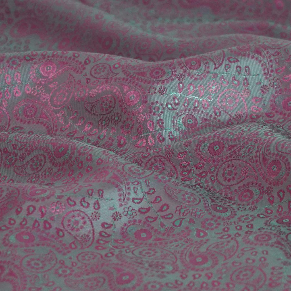 Futterstoff Paisley Viskosemix beere grün