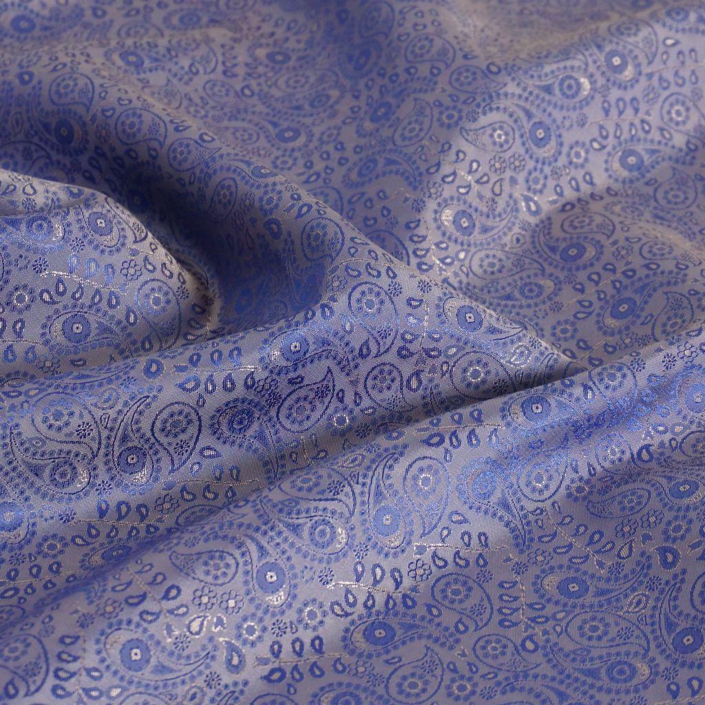 Futterstoff Paisley Viskosemix blaulila gold