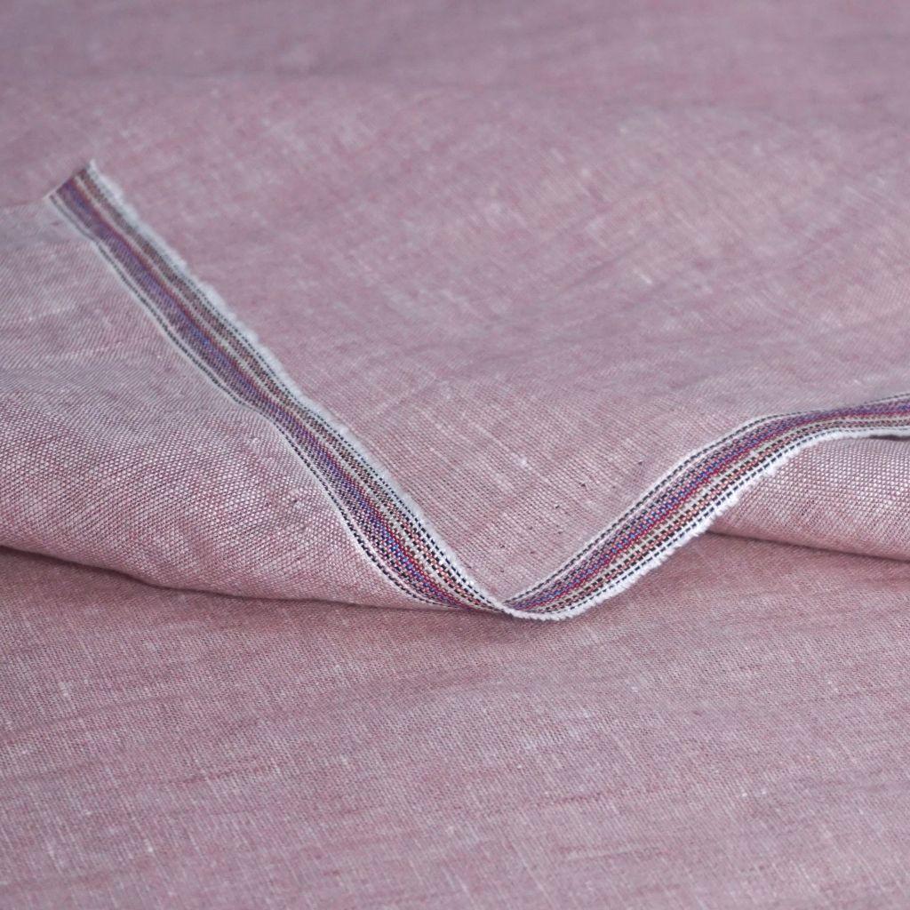 REST  Leinenstoff melange pastell rosa