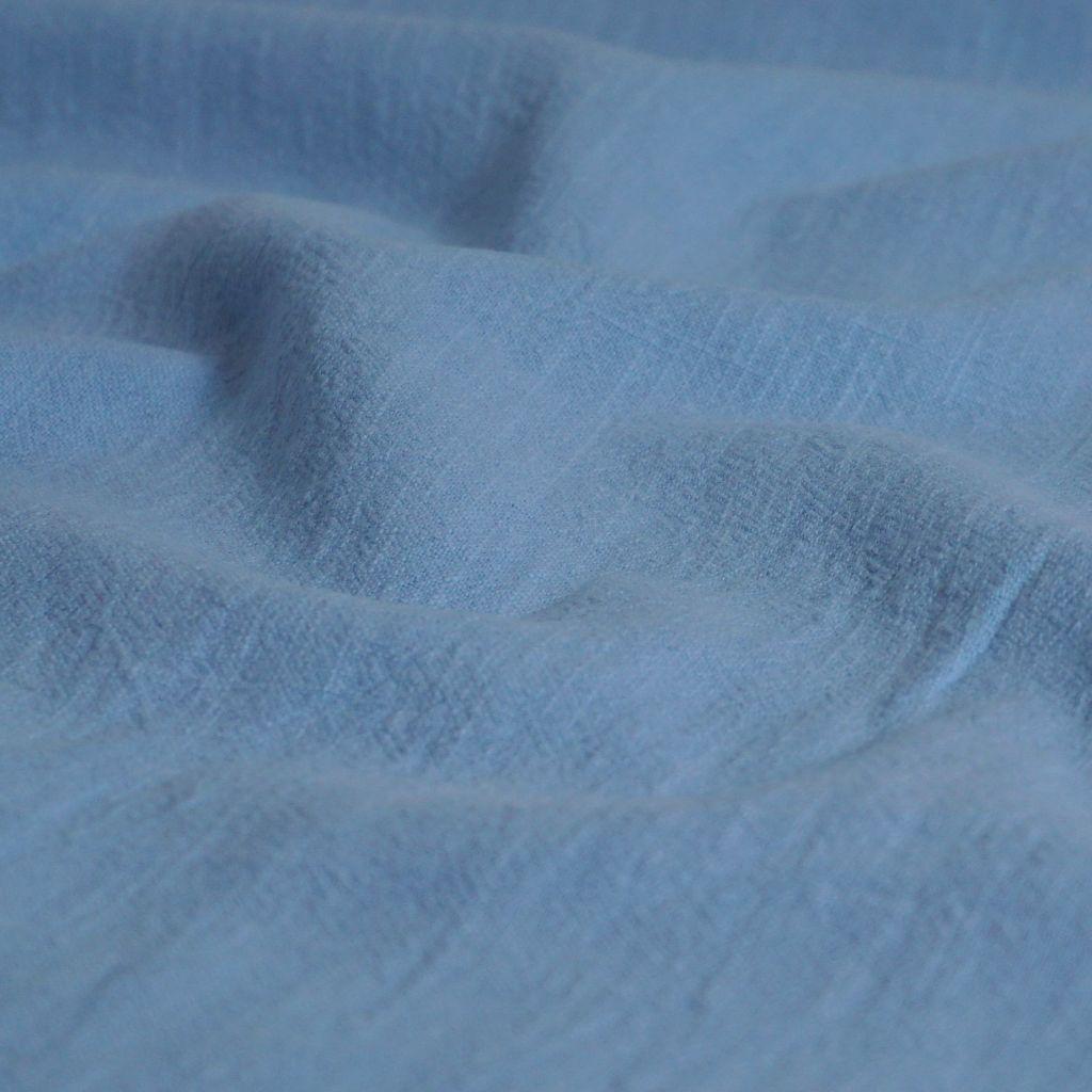 Leinen mit Baumwolle stonewashed hellblau