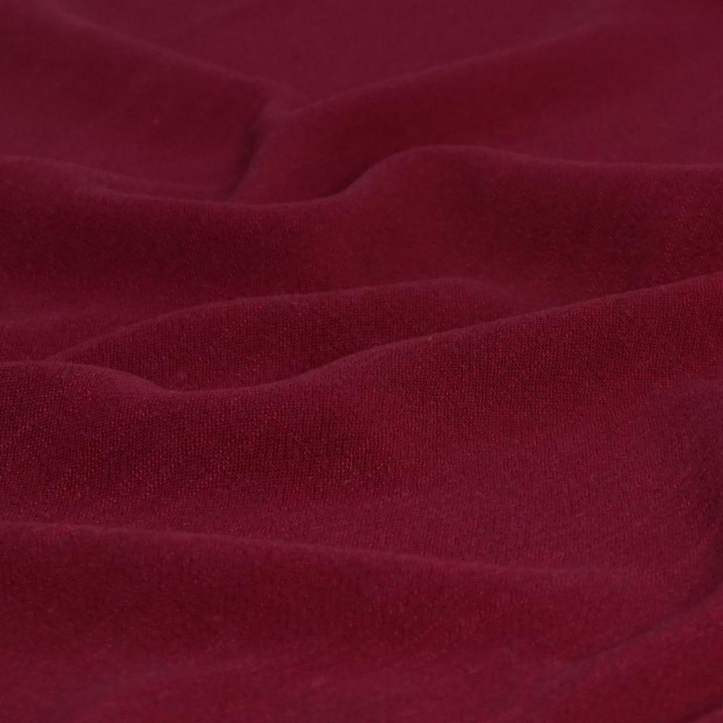 Viskose-Leinenstoff  uni weinrot