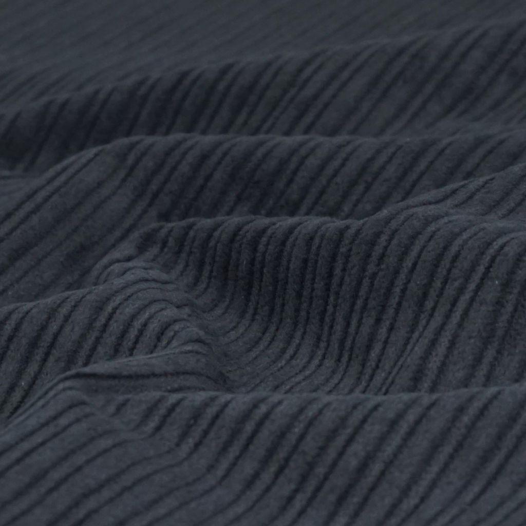 Breitcord high-low Baumwolle schwarz