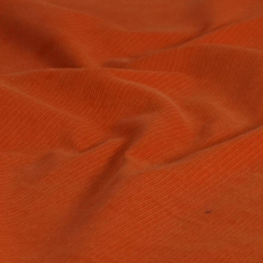Feincord aus Baumwolle kürbisorange