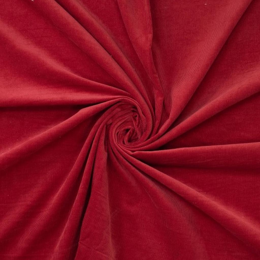 Feincord aus Baumwolle rot