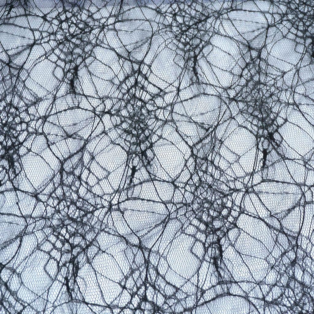 Spinnennetz-Tüll schwarz