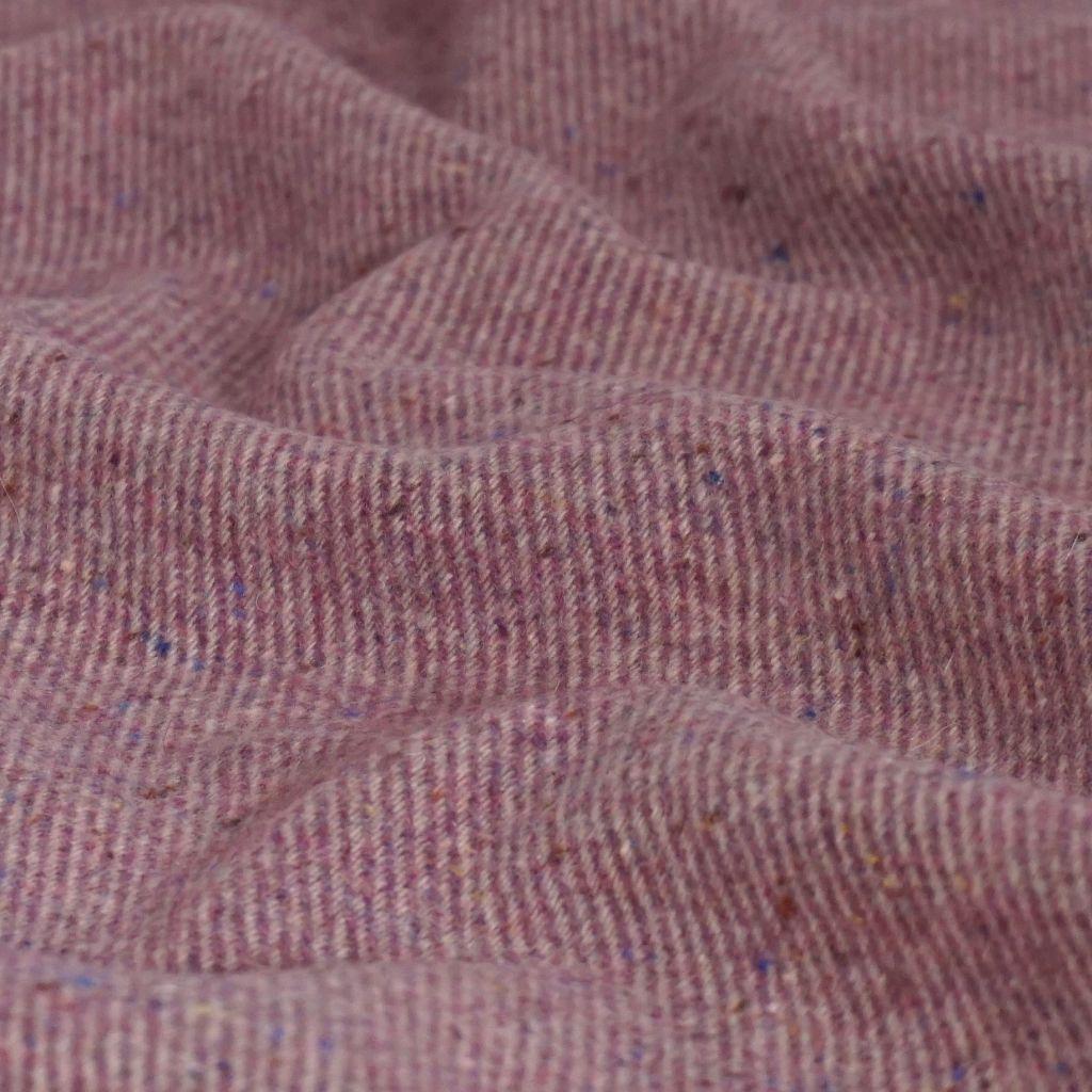 Wollstoff Schurwolle Seide Tweed Italien diagonal altrosa