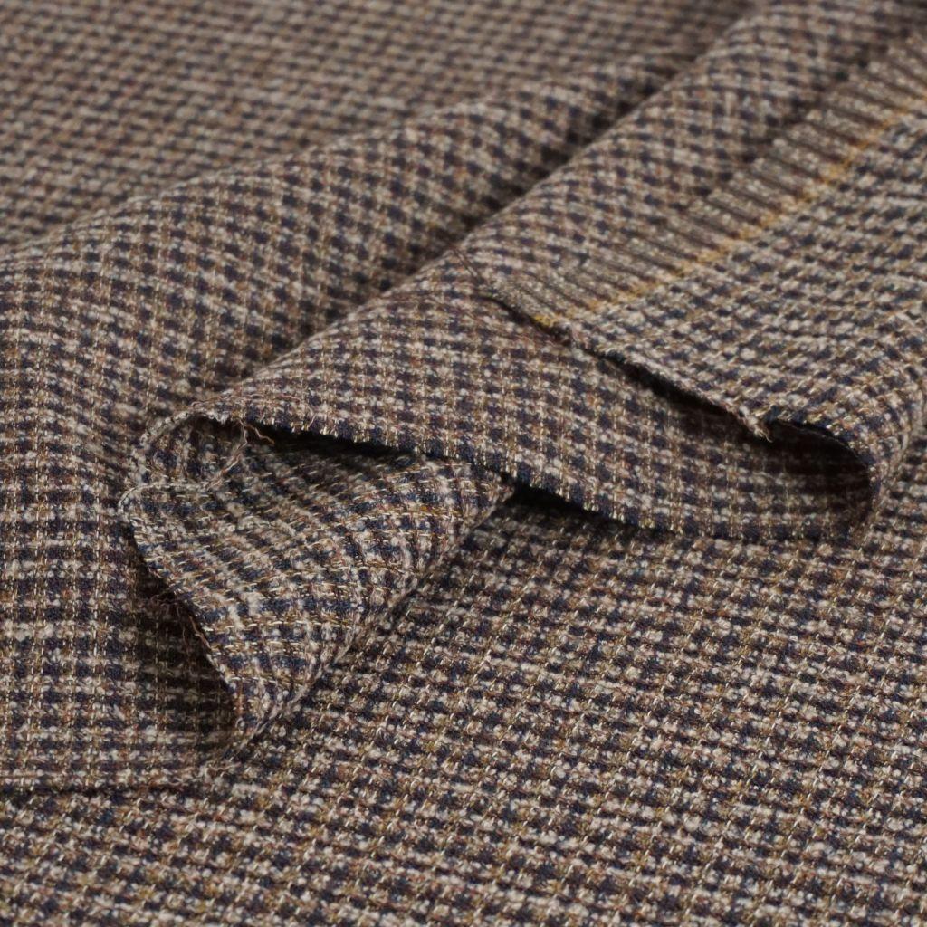 Webstoff Wollemix gemustert beige braun