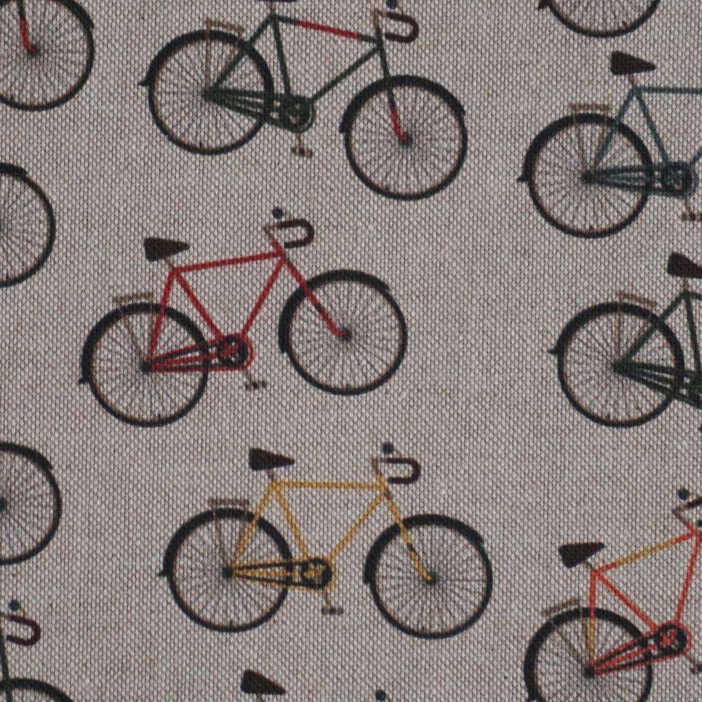 Dekostoff Leinenlook Fahrräder