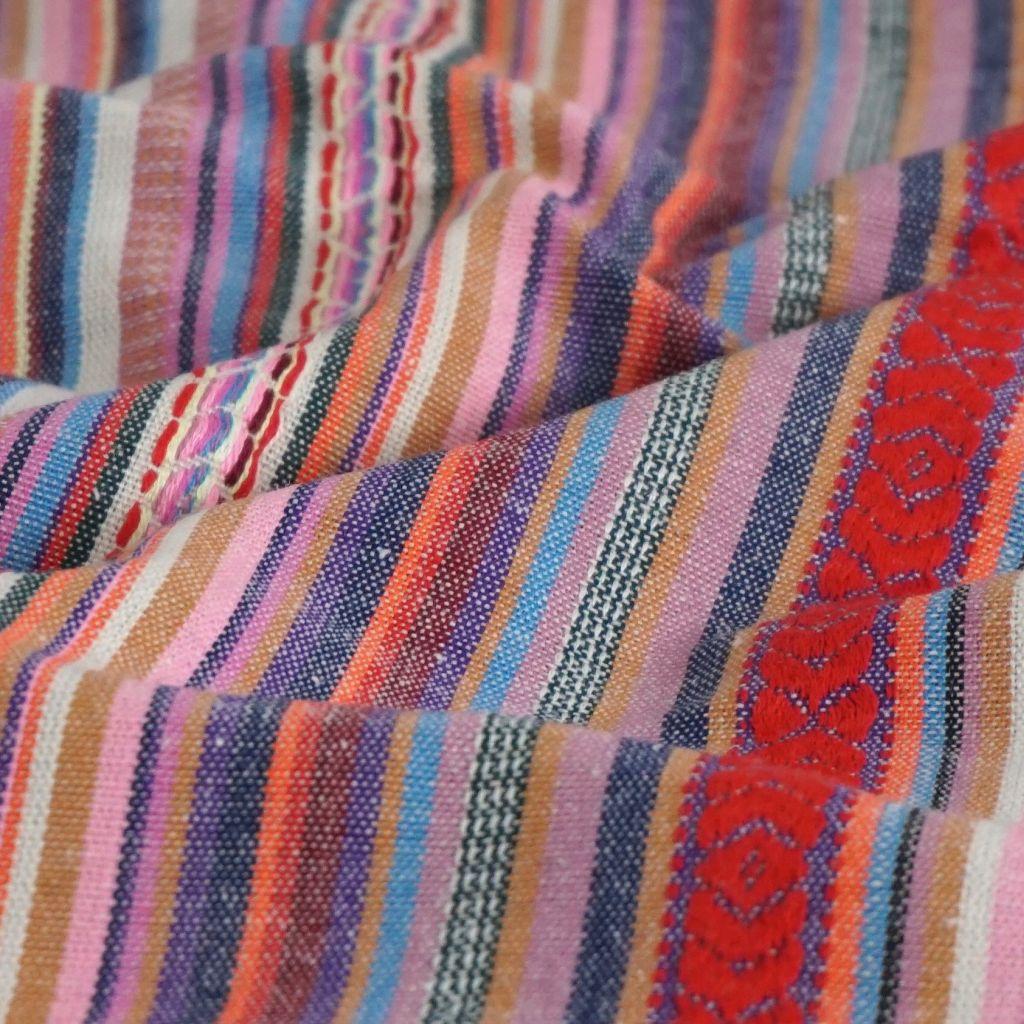 Dekostoff Jacquard Webstreifen Webmuster bunt
