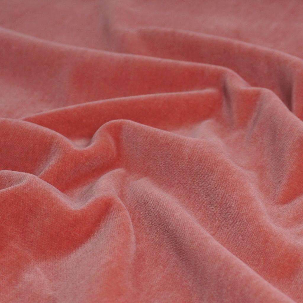 Italienischer Baumwoll-Samt rosa