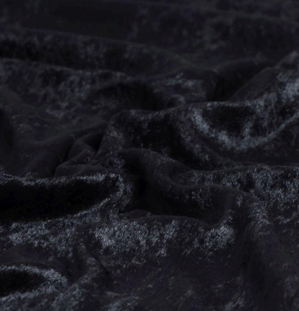 Pannesamt Polyester schwarz