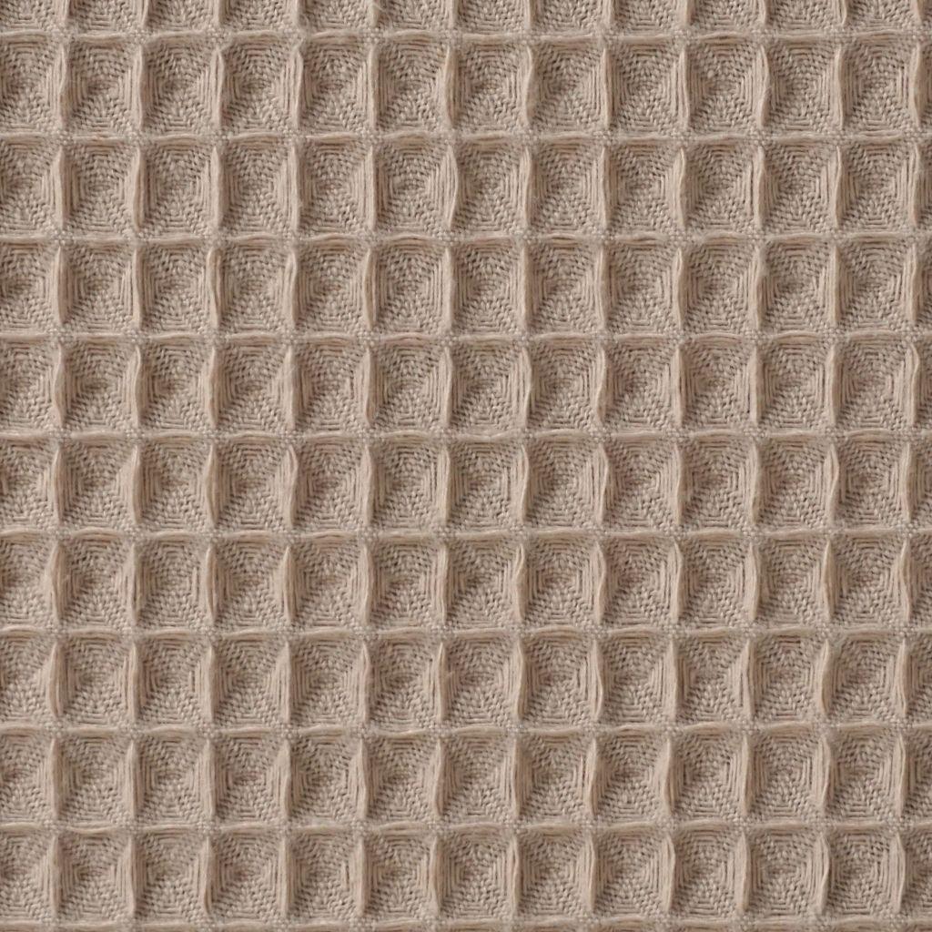 Waffelpique Pikee Baumwolle hellbeige